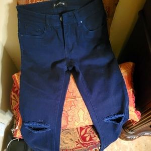 Dark Blue Slim Fitted Jeans